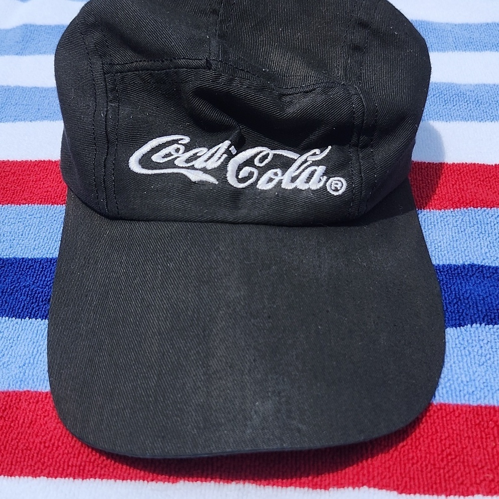 Vintage Coca-Cola Embroidered Drawstring Baseball Hat Cap Adjustable